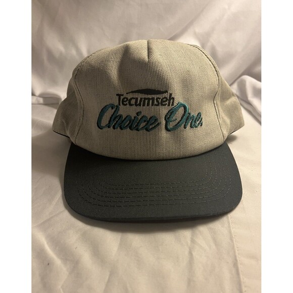 TECUMSEH Black Snap Back Hat Cap Silver black Choice One - Picture 1 of 6